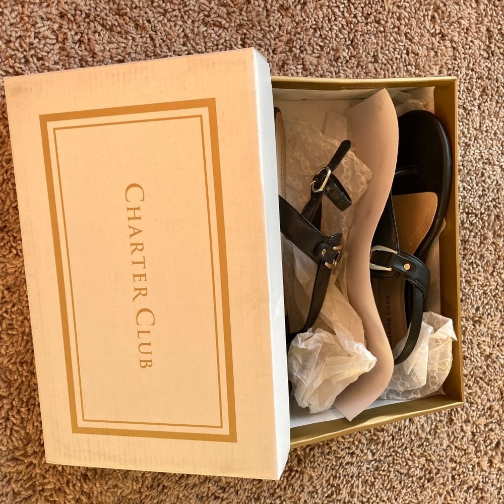 NIB Black Thong Sandals - Picture 7 of 8